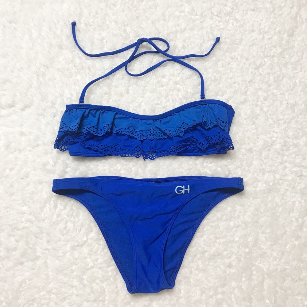 Gilly Hicks Ruffle Bandeau Cheeky Bottoms